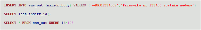 Przykładowe zapytanie MySQL