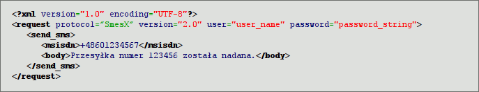 Przykładowe zapytanie XML